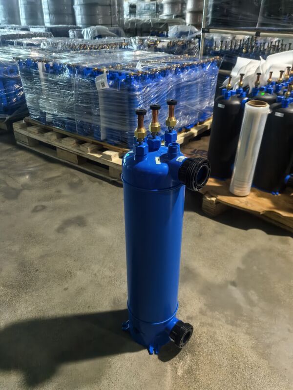 PVCシェルチューブ住宅用プール熱交換器MHTA-2 水平または垂直設置により、容易なセットアップとメンテナンスを保証します