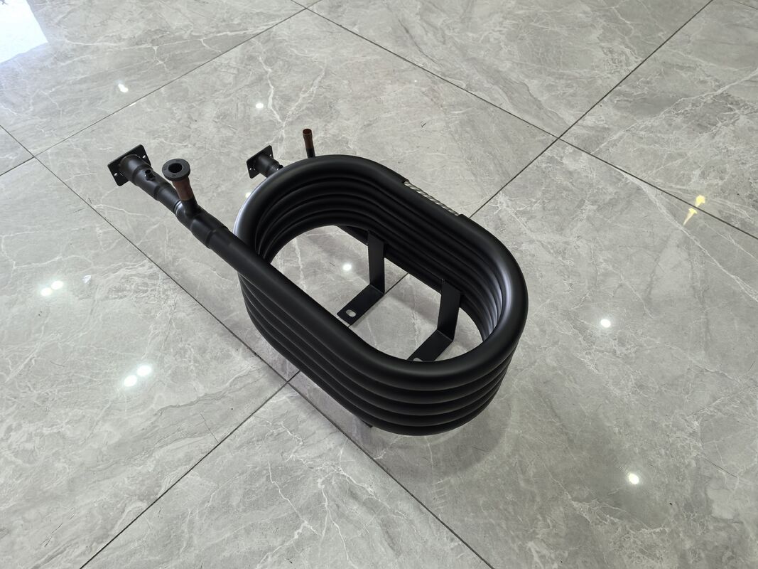 冷却コアシアル熱交換器 銅内管とSPHC鋼外管で作られ,熱伝送性能を保証