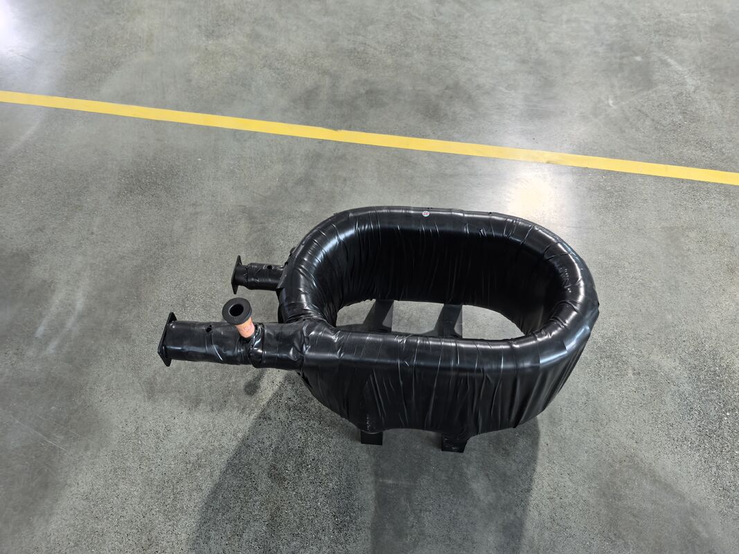 螺旋回転構造 溶接式熱交換器 冷却剤側圧 4.2Mpa と温度範囲 0C から 150C で動作する