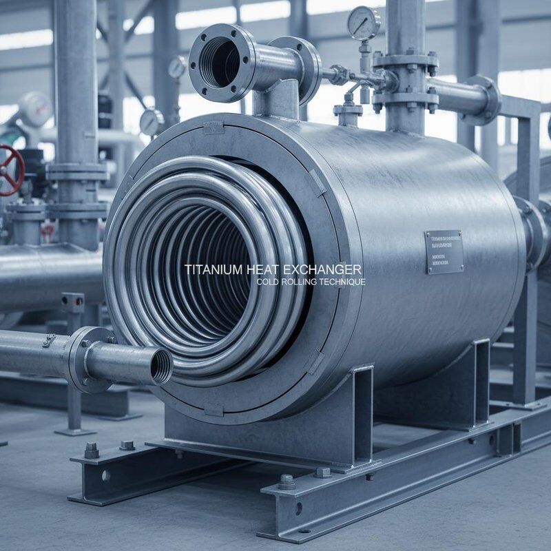 冷回転技術 産業用熱伝送用の耐腐蝕性と軽量設計のチタン熱交換器
