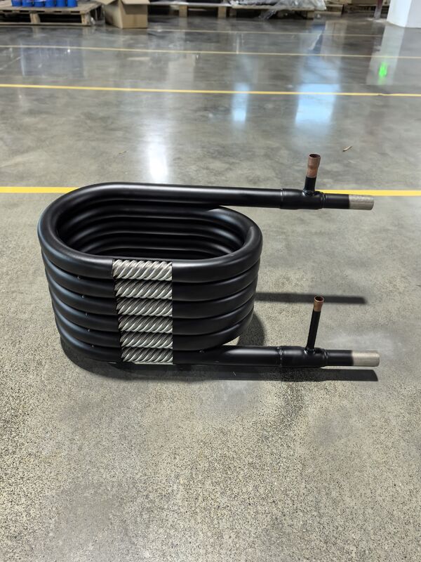 6 to 72 KW Capacity Coaxial Heat Exchanger with Stainless Steel Copper Titanium Inner Tube and High Thermal Efficiency
