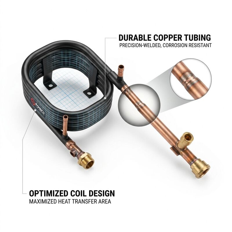 低メンテナンス同軸熱交換器 4.2Mpa 冷媒側 1.0Mpa 水側圧力