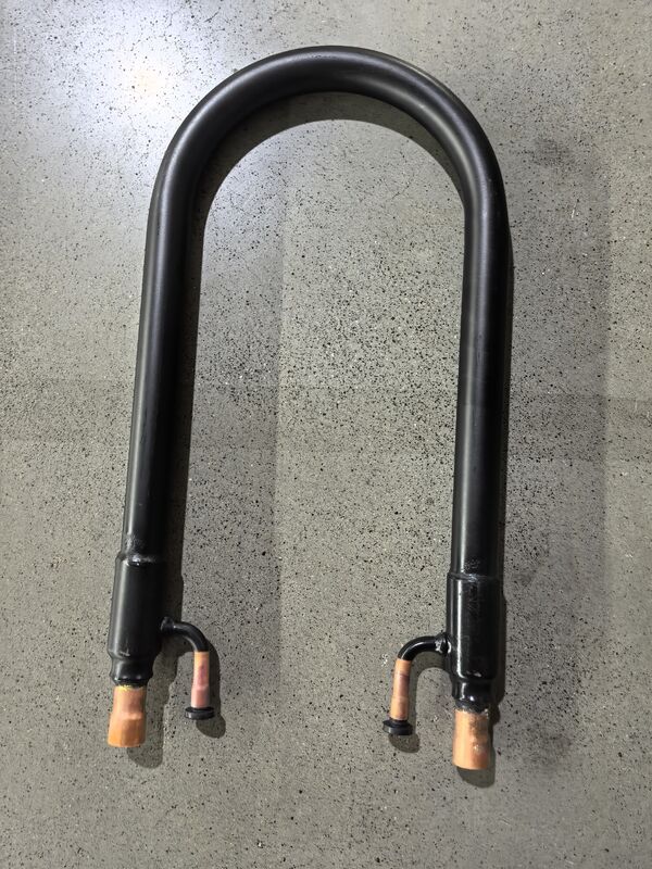 冷却剤側最大圧 4.2MPA Tube In Tube 温度範囲マイナス50°Cから150°C,外側のチューブ厚さ1.0mmの熱交換器